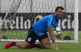 Michel Macedo no treinamento desta segunda-feira no CT Joaquim Grava