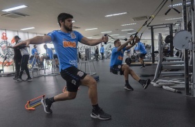 Bruno Méndez no último treino antes de enfrentar o Athletico-PR, pelo Brasileirão