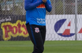 Gustavo no último treino antes de enfrentar o Athletico-PR, pelo Brasileirão
