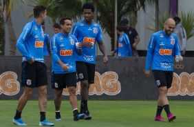 Jadson, Gil e Régis no último treino antes de enfrentar o Athletico-PR, pelo Brasileirão