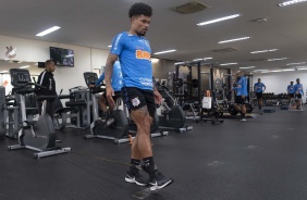 Júnior Urso no último treino antes de enfrentar o Athletico-PR, pelo Brasileirão