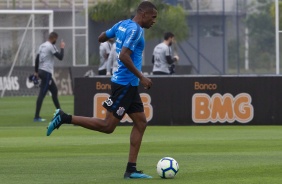 Marllon no último treino antes de enfrentar o Athletico-PR, pelo Brasileirão