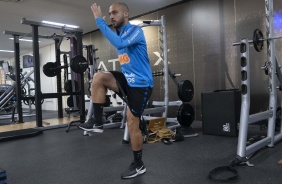 Régis no último treino antes de enfrentar o Athletico-PR, pelo Brasileirão