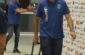 Fábio Carille chega à Arena Corinthians para jogo contra o Athletico-PR, pelo Brasileirão