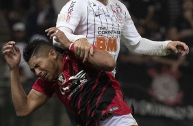 Lateral Fagner durante partida contra o Athletico-PR, pelo Brasileiro, na Arena Corinthians