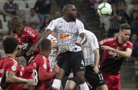 Manoel durante partida contra o Athletico-PR, pelo Brasileiro, na Arena Corinthians