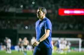 Carille durante Majestoso deste domingo, no Morumbi, pelo Brasileirão