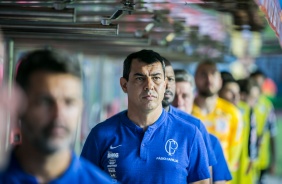 Carille durante Majestoso deste domingo, no Morumbi, pelo Brasileirão