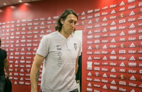 Cássio chega ao estádio do Morumbi para Majestoso deste domingo