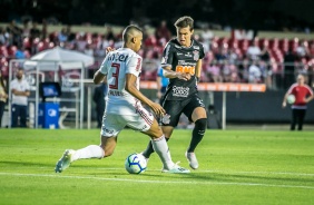 Mateus Vital durante Majestoso deste domingo, no Morumbi, pelo Brasileirão