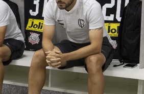 Régis no vestiário do Morumbi para jogo contra o São Paulo, pelo Campeonato Brasileiro