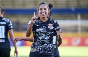 Millene comemora seu tento contra Club Ñañas, na estreia da Libertadores Feminina