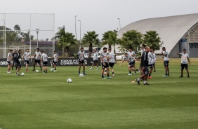 Elenco alvinegro no ltimo treino do Corinthians antes do jogo contra o Gois