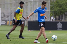 Gil e Vital no treinamento desta terça-feira no CT Joaquim Grava