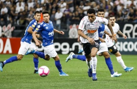 Gustavo durante jogo contra o Cruzeiro, pelo Campeonato Brasileiro, na Arena Corinthians