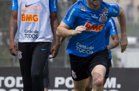 Jesus e Boselli no treinamento desta terça-feira no CT Joaquim Grava