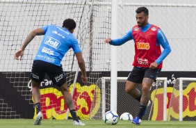 Michel Macedo no treinamento desta terça-feira no CT Joaquim Grava