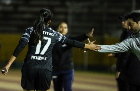 Victória durante jogo contra o Libertad/Limpeño pela Libertadores Feminina 2019