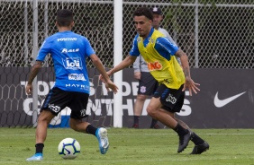 Volante Gabriel no treinamento desta tera-feira no CT Joaquim Grava