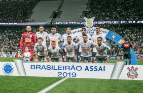 Elenco alvinegro antes do duelo contra o Cruzeiro, pelo Brasileiro