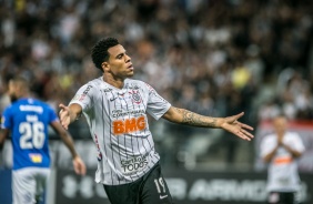 Gustagol no jogo contra o Cruzeiro, pelo Brasileiro, na Arena Corinthians