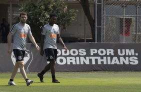 Boselli e Ren Jr. durante ltimo treino antes do jogo contra o Santos, pelo Campeonato Brasileiro
