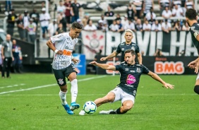 Pedrinho durante clssico contra o Santos, na Arena Corinthians