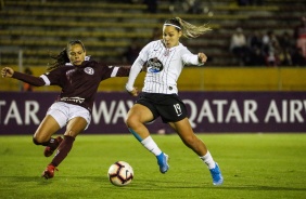 Crivelari durante partida contra a Ferroviria, pela Libertadores Feminina 2019
