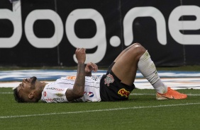 Michel Macedo durante jogo contra o Santos, na Arena Corinthians, pelo Brasileirão