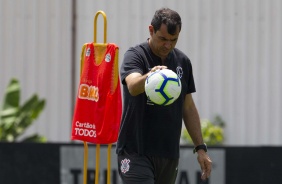 Carille no último treino antes do duelo contra o Flamengo, pelo Brasileirão