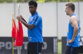 Carlos e Gil no ltimo treino antes do duelo contra o Flamengo, pelo Brasileiro