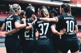 Corinthians durante jogo contra o São Paulo, pelo primeiro jogo da final do Paulistão Feminino
