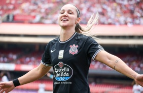 Crivelari durante final contra o So Paulo, pelo Campeonato Paulista Feminino