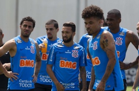 Gabriel, Fagner, Clayson e Urso no último treino antes do duelo contra o Flamengo, pelo Brasileirão
