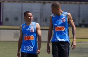Janderson e João Victor no último treino antes do duelo contra o Flamengo, pelo Brasileirão