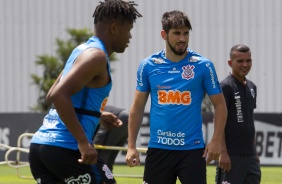 Matheus Jesus e Bruno Méndez no último treino antes do duelo contra o Flamengo, pelo Brasileirão