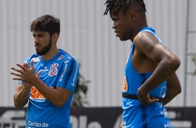 Méndez e Jesus no último treino antes do duelo contra o Flamengo, pelo Brasileirão