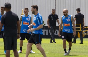 Ramiro, Boselli e Régis no último treino antes do duelo contra o Flamengo, pelo Brasileirão
