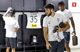 Bruno Méndez no vestiário antes do jogo contra o CSA, pelo Brasileirão