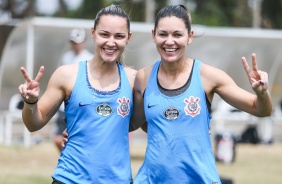 Jogadoras do Corinthians Feminino realizam treinamento no CT da base