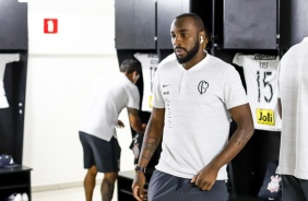 Manoel no vestiário antes do jogo contra o CSA, pelo Brasileirão