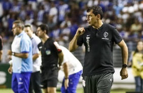 Treinador Carille durante derrota para o CSA, pelo Campeonato Brasileiro