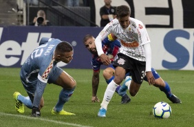 Jovem Pedrinho no jogo contra o Fortaleza, pelo Campeonato Brasileiro, na Arena Corinthians