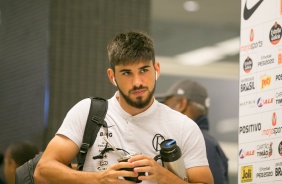 Méndez chega à Arena Corinthians para jogo contra o Fortaleza, pelo Brasileirão