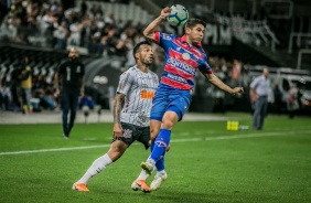 Michel durante partida contra o Fortaleza, pelo Brasileiro, na Arena Corinthians