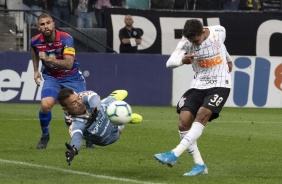 Pedrinho no jogo contra o Fortaleza, pelo Campeonato Brasileiro, na Arena Corinthians