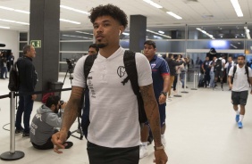 Urso no vestirio da Arena Corinthians antes do duelo contra o Fortaleza