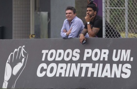 Andrs Sanchez acompanhou o treino de hoje no CT Joaquim Grava