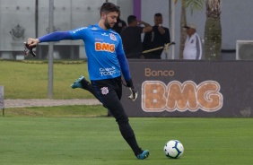 Caque Frana no ltimo treino antes do jogo contra o Palmeiras