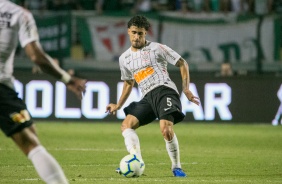 Gabriel durante Dérbi, contra o Palmeiras, no Pacaembu